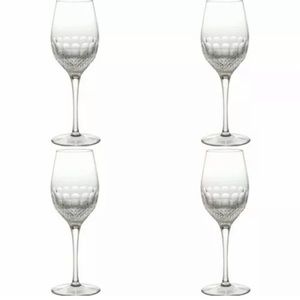 Waterford Colleen Essence Lead Crystal Wine Glasses.   Set of Four.  NWT.